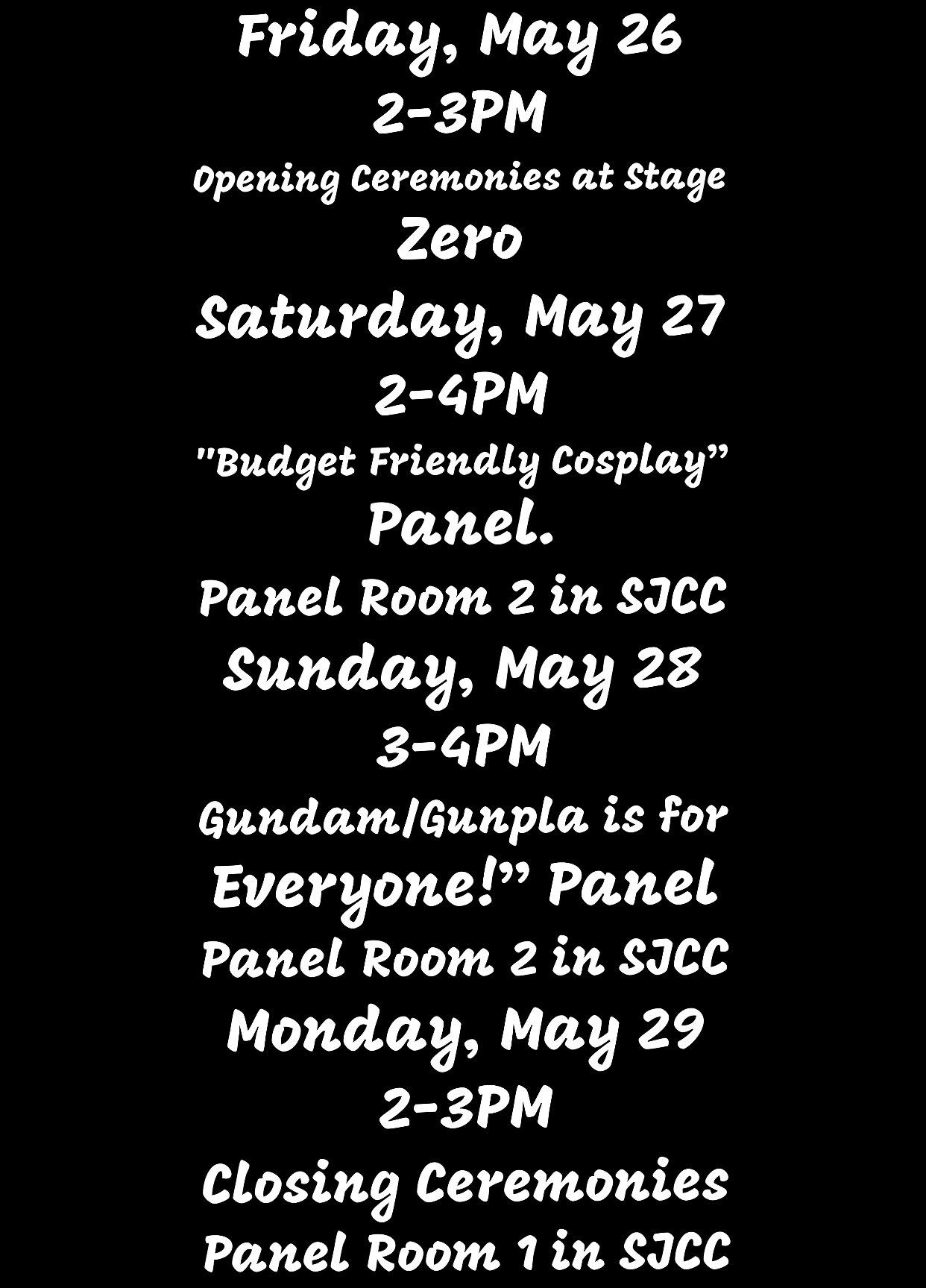 ⚡️ VAMPY ⚡️ on Twitter "Here is my full schedule for fanimecon 2023