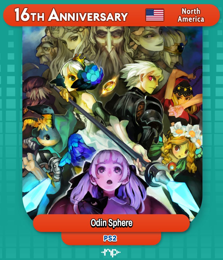 NoisyPixelNews's tweet photo. Today marks the 16th Anniversary of Odin Sphere.

This Vanillaware action JRPG featured several selectable protagonists facing their own plights on the continent of Erion.

Gameplay was unique as character growth was dependent on a lite-farming system.

An enhanced version of the game, Odin Sphere Leifthrasir, was released years later.
