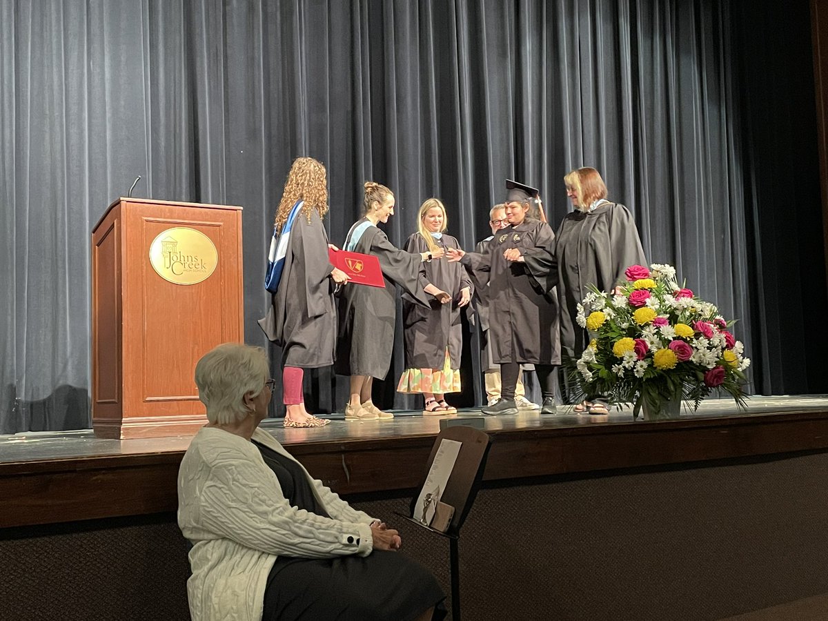 My educator ❤️ is full! Graduation is the most special event in a student’s HS career, &amp; I am so glad I was able to help celebrate two exceptional students today! Congratulations to Ella &amp; Joey! @LeadGladiator <a href="/DeBuysJCHS/">Kathleen DeBuys</a> <a href="/FCS_SEC/">FCS SEC</a> <a href="/FCS_JCHS/">Johns Creek High</a>