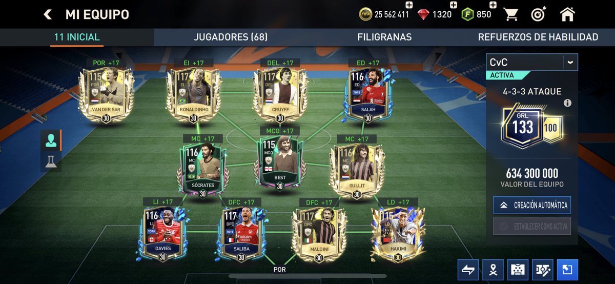 En cosa de un mes pude mejorar toda la plantilla