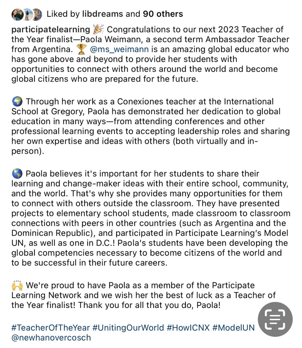 A huge CONGRATS to <a href="/paola_weimann/">Paola_Weimann</a> dedicated &amp; passionate, she gives our children the most meaningful &amp; engaging experiences in every lesson! A true educator! An excellent &amp; deserving finalist!!! #UnitingOurWorld #TeacherOfTheYear <a href="/gregory_elem/">The International School at Gregory</a> <a href="/NewHanoverCoSch/">New Hanover County Schools</a> <a href="/ParticipateLrng/">Participate Learning</a>