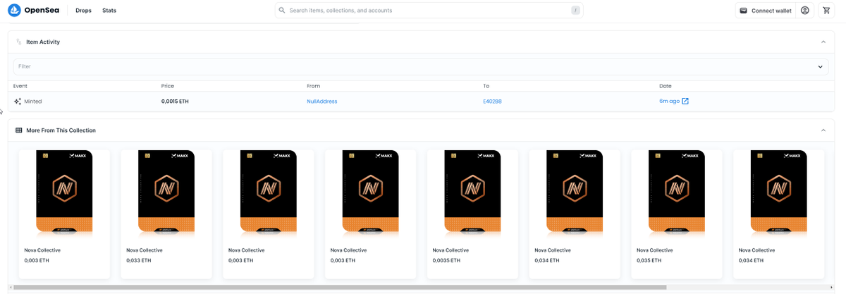 RichDadBui's tweet photo. Anh em vào #mint #NFT để nhận token #nMKX nào 
#Airdrop + #Retroactive - #Makx #Makxprotocol  - Chain #Arbitrum Nova

Các bước như sau:
B1: bấm vào Link mint này: https://t.co/dmKU5liB1g

B2: Kết nối ví meta và tạo tài khoản (dùng gmail để tạo tk)

B3: Mint #NFT Nova Collective ( fee ~$3) (Phí là ETH mạng ARB NOVA)

Nếu anh em chưa có ETH ở mạng #ARBNOVA thì anh em Sử dụng cầu chuyển  Chuyển #ETH sang ARB NOVA tại đây
 https://t.co/PIsD0lwGIj (có thể chuyển từ mạng ZKS, ARB, OP sang mạng ARB NOVA - Phí rẻ và nhanh)

Phí mint là 0.0015 ETH nhưng hiện trên #OpenSeaNFT đang bán là 0.003 (X2 luôn)