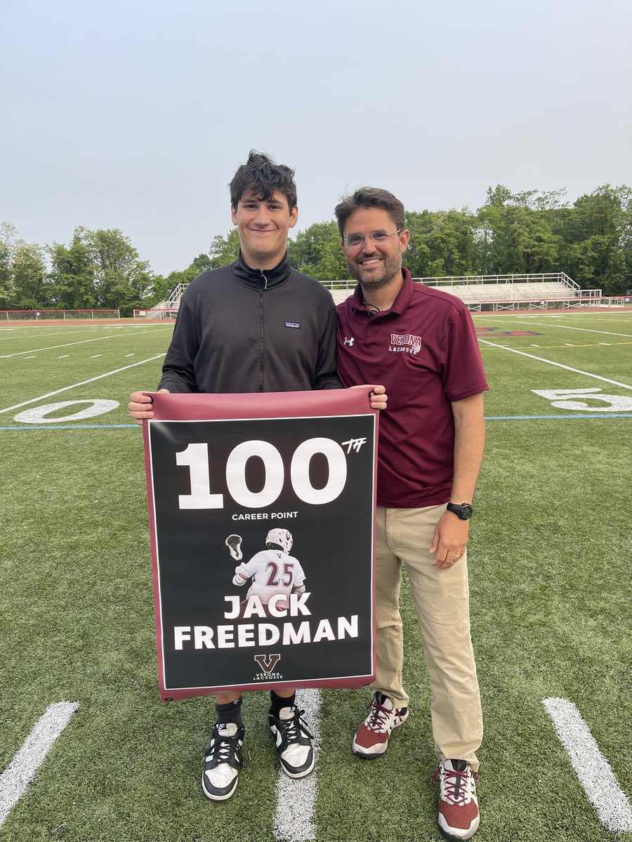 Verona High School Boys Lacrosse (@veronalacrosse) on Twitter photo One more big congrats to <a href="/jackfreedman4/">jack freedman</a> on 100 points! Amazing high school career, and it’s not over yet. One more big congrats to <a href="/jackfreedman4/">jack freedman</a> on 100 points! Amazing high school career, and it’s not over yet.