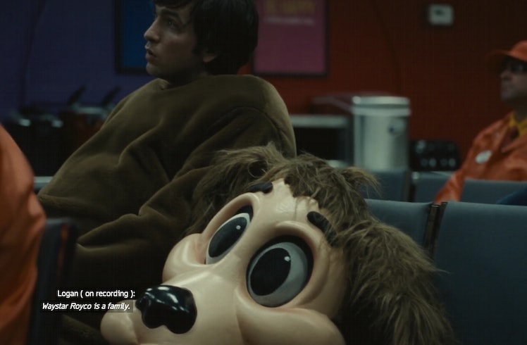 iboy's tweet photo. Prediction: Greg the Egg will go from playing an amusement park mascot in Season 1 to being the puppet CEO in the final episode of the show. And I think he'll fire Tom in the process. An incredible narrative arc. #Succession https://t.co/ONV8JR32i0