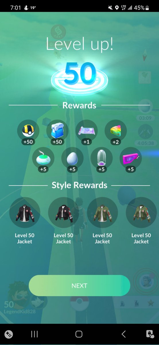 DaLegend_3's tweet photo. Finally, I maybe a bit late to the party lol 😂 but I finally hit 50 today 🥳

#PokemonGO https://t.co/WBDlggtOqD