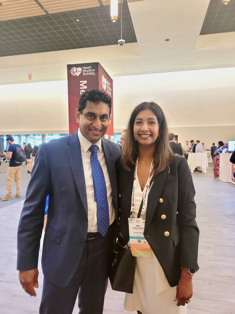 Great to catch up with @PrashSanders at #HRS2023 NOLA. A lot of cool research on Preventive EP #epfromdownunder