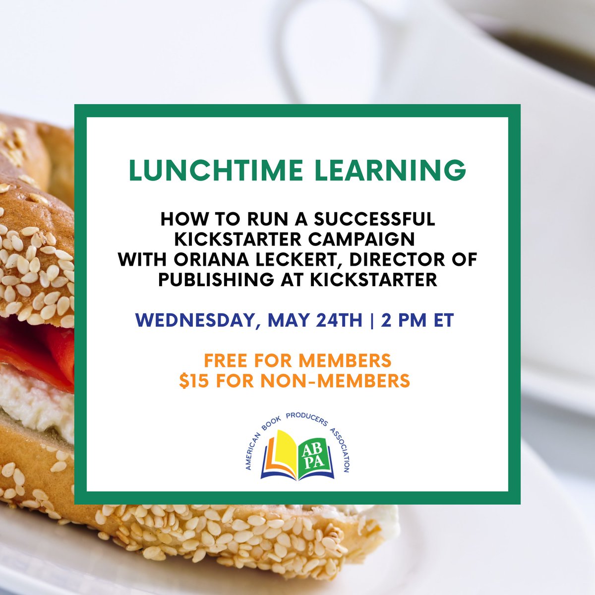 Register here: us02web.zoom.us/meeting/regist…  

We all know how expensive it is to create illustrated #books. Do you know how to offset the costs with a #Kickstarter campaign? 

Learn all about it at our next Lunchtime Learning session, HOW TO RUN A SUCCESSFUL KICKSTARTER CAMPAIGN.