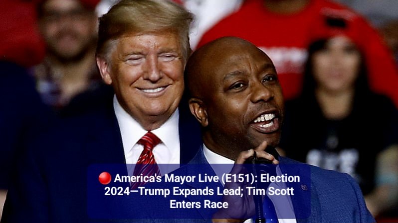 🔴 LIVE TONIGHT AT 8 PM ET

America's Mayor Live (E151): 'Election 2024—Trump Expands Lead; Tim Scott Enters Race'

Join us LIVE every weeknight from 8-9 pm ET right here on Twitter for #AmericasMayorLive 🇺🇲