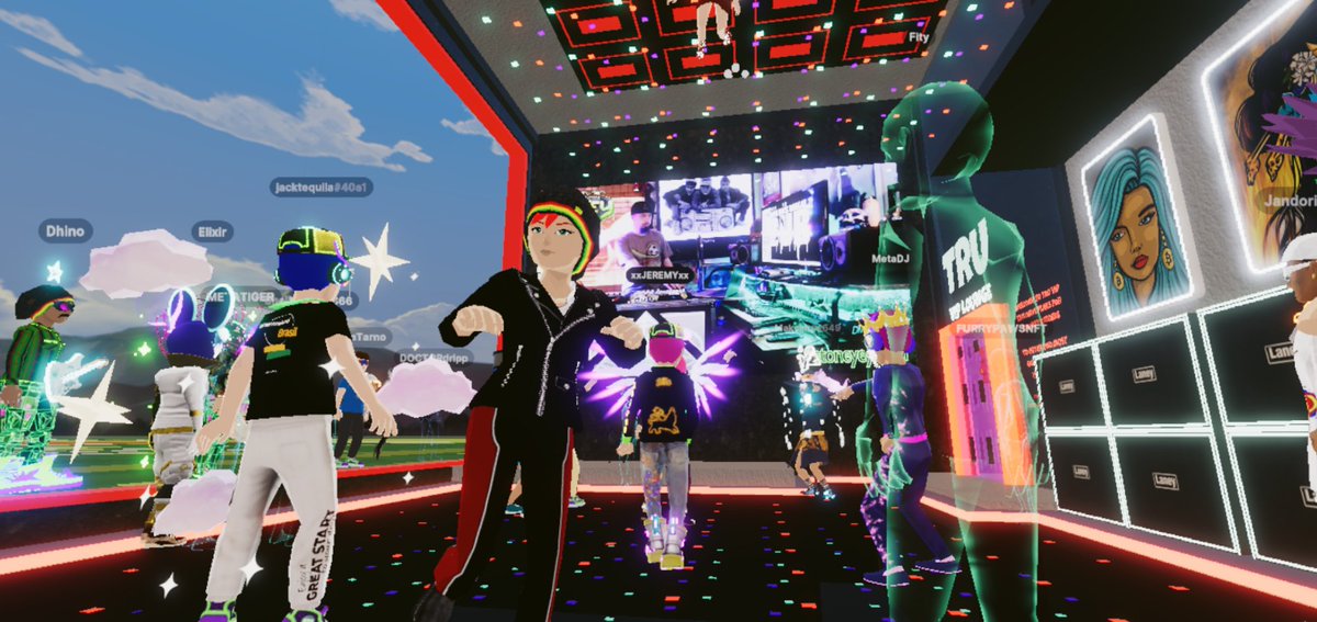 MoFyah Mondays with STONEY at the #TRUBandRoom in @decentraland at 27,-118! @stoney_eye is LIVE!
@Uniquehorns_nft #decentraland #DCLfam ❤️