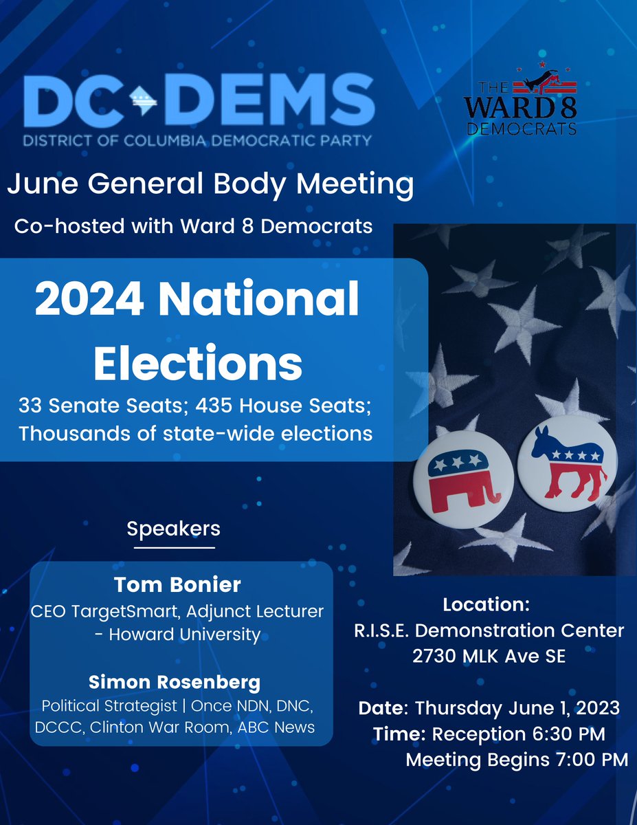 Simon Rosenberg on Twitter "For folks in the DC area tbonier and I
