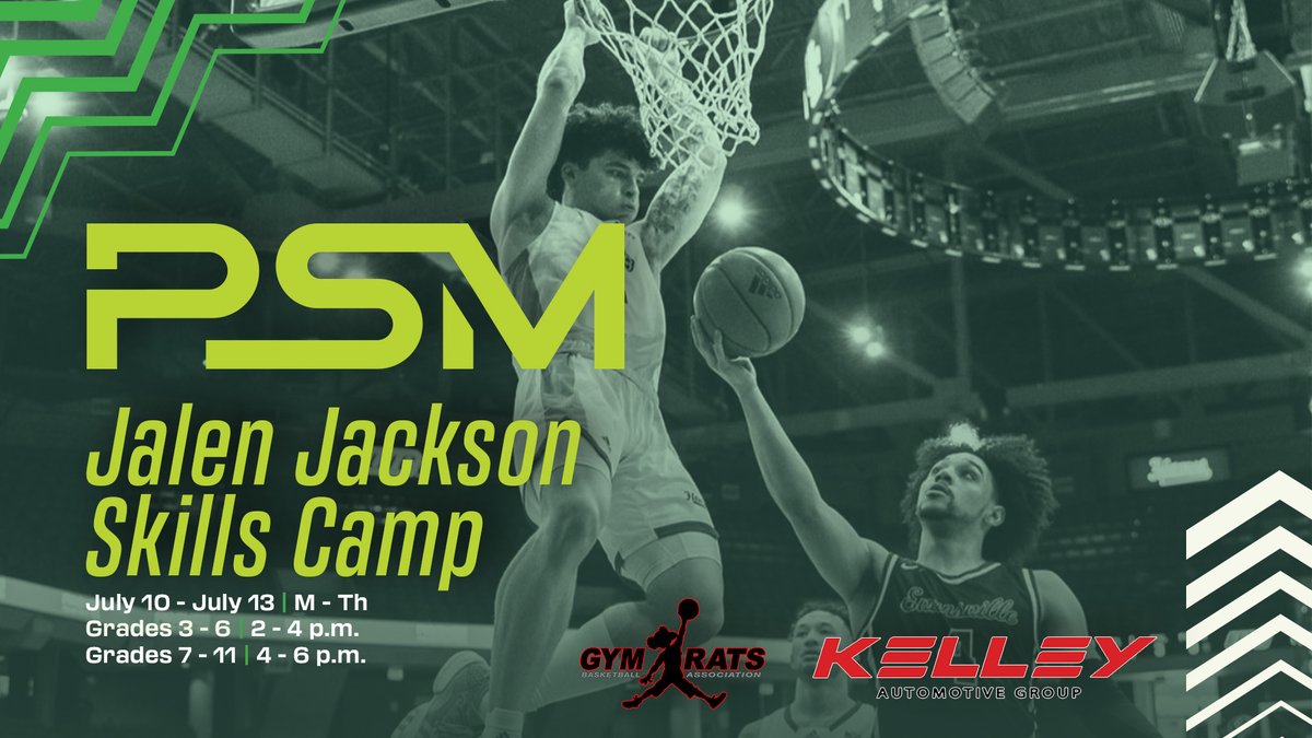 🏀 PSM <a href="/_jalenjackson/">Jalen Jackson</a> Skills Camp

Join <a href="/NorthropSports/">Northrop Athletics</a> graduate and current <a href="/MastodonMBB/">Purdue Fort Wayne Mastodons Basketball</a> player Jalen Jackson for a skill and development camp

🏀 Boys &amp; Girls grades 3-11
🗓️ July 10-13 | 2-4, 4-6 p.m. | M-Th
📍 SportONE Parkview Fieldhouse

Register ⬇️
tms.ezfacility.com/OnlineRegistra…