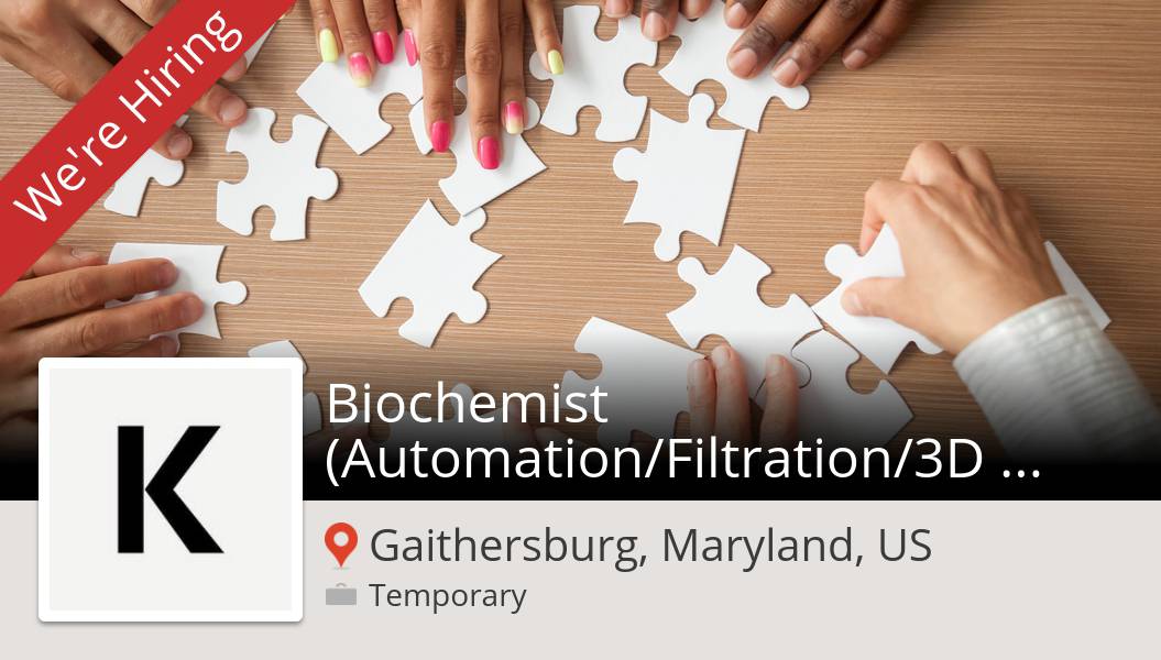 LillianOClemons's tweet photo. Apply now to work for #KellyServices as Biochemist (Automation/Filtration/#3D #Models) - NIH! (#Gaithersburg) #job https://t.co/4uGBIMxaw1 https://t.co/THrPm5XhjN