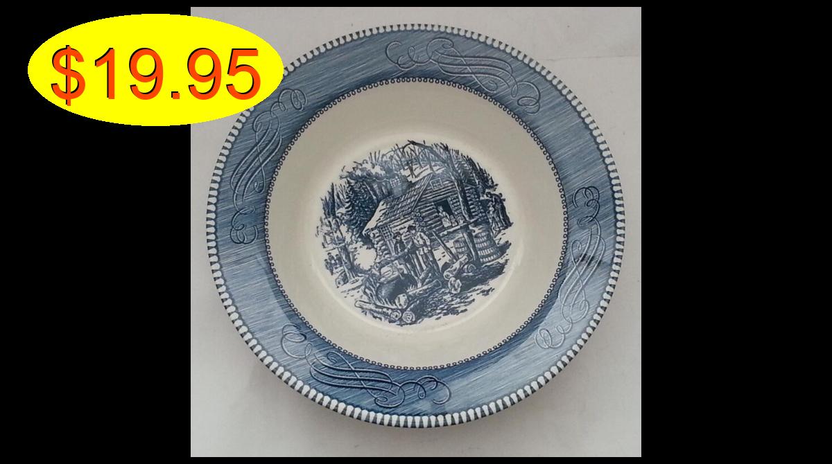 ebay.com/itm/2332087605… Currier & Ives Wide Brim Soup Bowl Plate Ironstone... (Plates) #Plates #ebay #ebayseller #fixboatquick