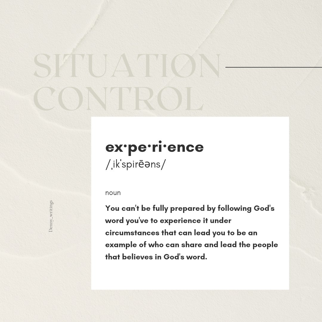 Dennywritings's tweet image. The experience you gain from facing the challenge makes you thrive in the certain field you are expert in. God knows how to overcome your issue and how to face them is up to you. If you ask for help he will provide. 
#experienced #aimhigh 
#dennywritings