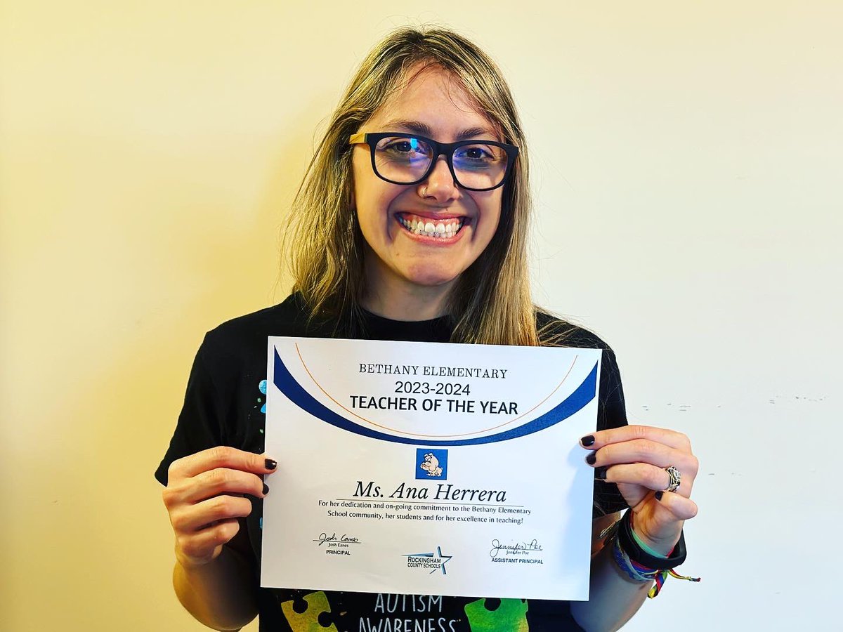 Humbled & #grateful to be named TOY at @Bethany_Elem! Thank you @ParticipateLrng, @RCS_NC, and @ElonEd, for empowering educators like me to make a difference.🌍📚✨ @SDGsInSchools Let's continue #unitingourworld through education, fostering future #GlobalLeaders #TeacherOfTheYear