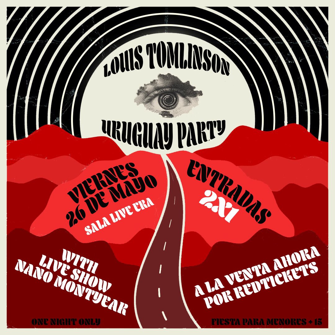 Louis Tomlinson; One Year Ago +15 🎸

🔜 Falta muy poco para la primer fiesta de menores! 

🎫 A partir de ahora, largamos una tanda de ENTRADAS 2X1 por <a href="/RedTicketsUY/">RedTickets Uruguay</a> !

Será una noche mágica, con un show increíble de <a href="/nanomontyear/">nano</a> 🔥

Saca tu entrada y no te quedes afuera! 👀