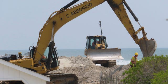 thewallstreetpost.com/nj-shore-town-… - NJ shore town fined $12M for building own dunes begins emergency beachfront repairs A bulldozer began moving sand along a stretch of badly eroded beach Monday in a Jersey Shore town where the bitter fight over how to protect its rapidly shrinking sh...