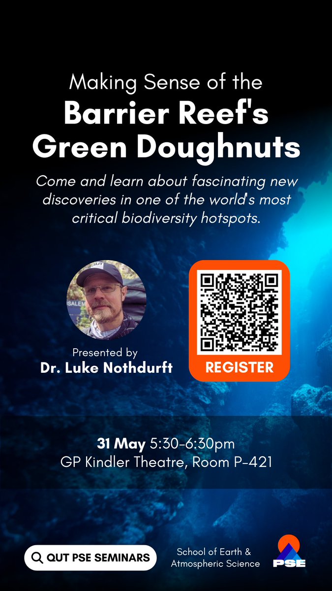 QUT Space (@qutspace) on Twitter photo "Making Sense of the Barrier Reef's Green Doughnuts" - Dr. Luke Nothdurt (<a href="/LukeNothdurft/">Luke Nothdurft</a>)
You only have 1 week left to register your interest!
Register now: forms.gle/yMKNnhRr9pndMM…
#QUTScience #QUTSpace "Making Sense of the Barrier Reef's Green Doughnuts" - Dr. Luke Nothdurt (<a href="/LukeNothdurft/">Luke Nothdurft</a>)
You only have 1 week left to register your interest!
Register now: forms.gle/yMKNnhRr9pndMM…
#QUTScience #QUTSpace