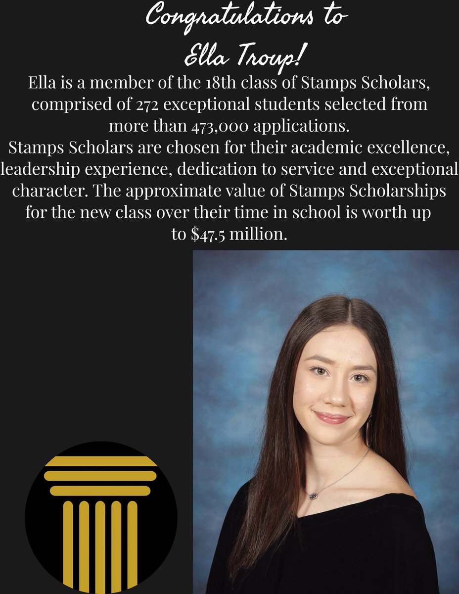 SintonHSYrBook's tweet photo. Congrats, @ellatroup3! We are all beyond proud of you! Now go and do big things! https://t.co/e09TCup3n5