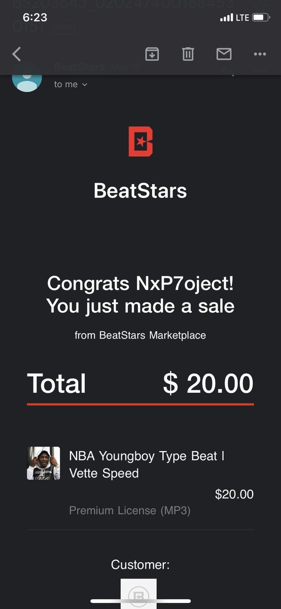 Another sale‼️🔥 let’s gooooo🥳💪🏽 @BeatStars #beats #beatsforsale #beatsforlease #exclusivebeats #producer #beatmaker #engineer #trapbeats #hardbeats #instruments #needbeats #buybeats #beatsforrappers