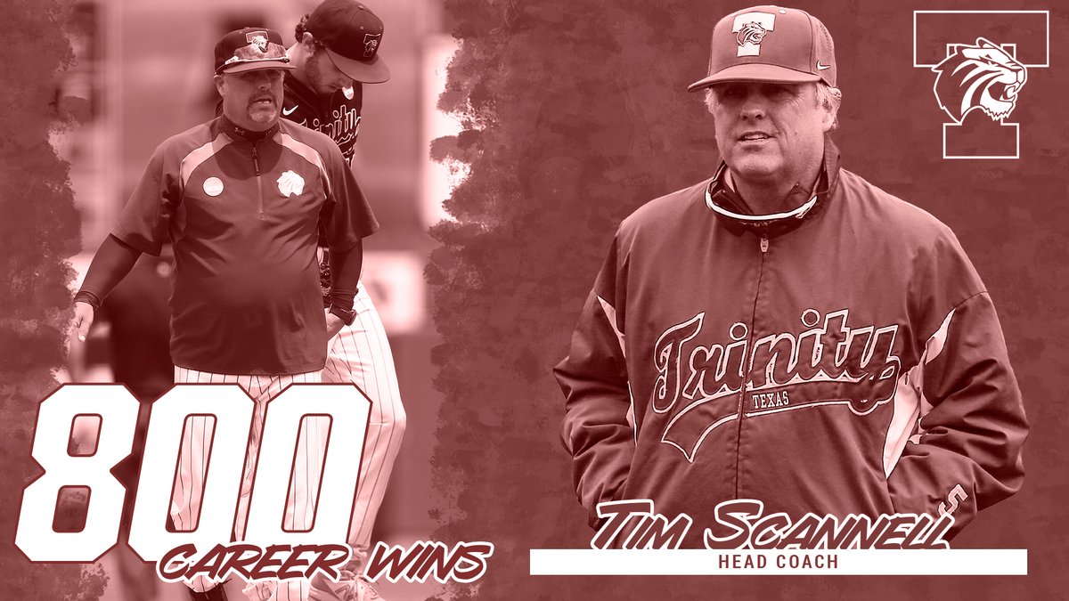 Shhhhh... 🤫 Don't tell Coach Scannell but... we wanted to commemorate his tremendous accomplishment of reaching 800 wins earlier this season as the head coach of @TrinityTigersB2, putting him amongst some of the best coaches in @NCAADIII baseball history. #Congrats #TigerPride