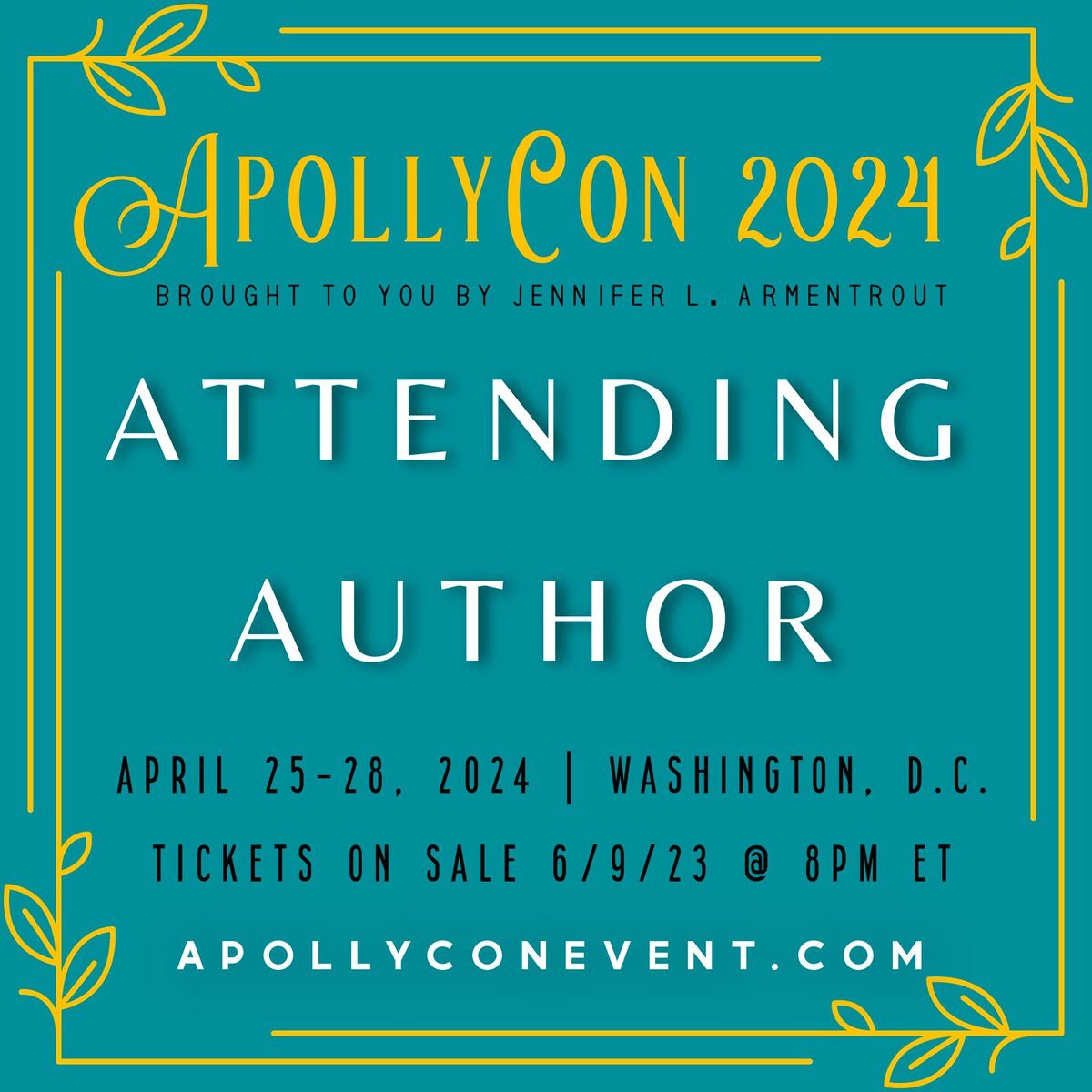 I'm so pleased to announce that I will be one of the many authors at @ApollyCon 2024. Woot! 
Tickets will go on sale June 9. For more info, visit the event website: jenniferlarmentrout.com/apollycon/
Hope to see you there! 😎
#ApollyCon #ApollyCon2024 #authors #conventions #books