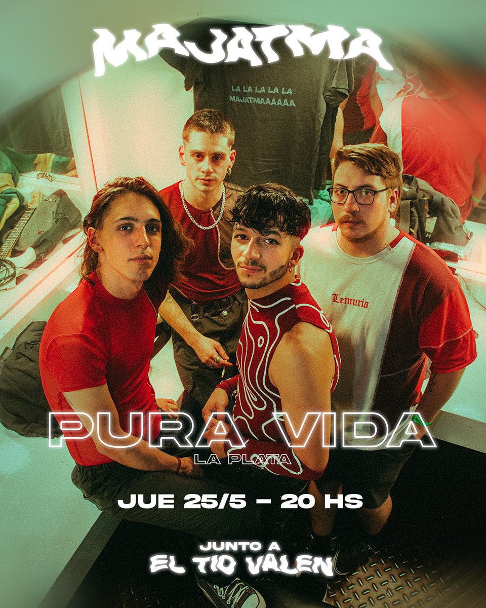 LA PLATA 📍

Nos vemos este jueves 25/5 🇦🇷
en Pura Vida junto a El Tío Valen y el Sindicato de la Locura 🥵

Entradas por Passline $1000 dónde la visteeee abajo dejamos el link ⚡