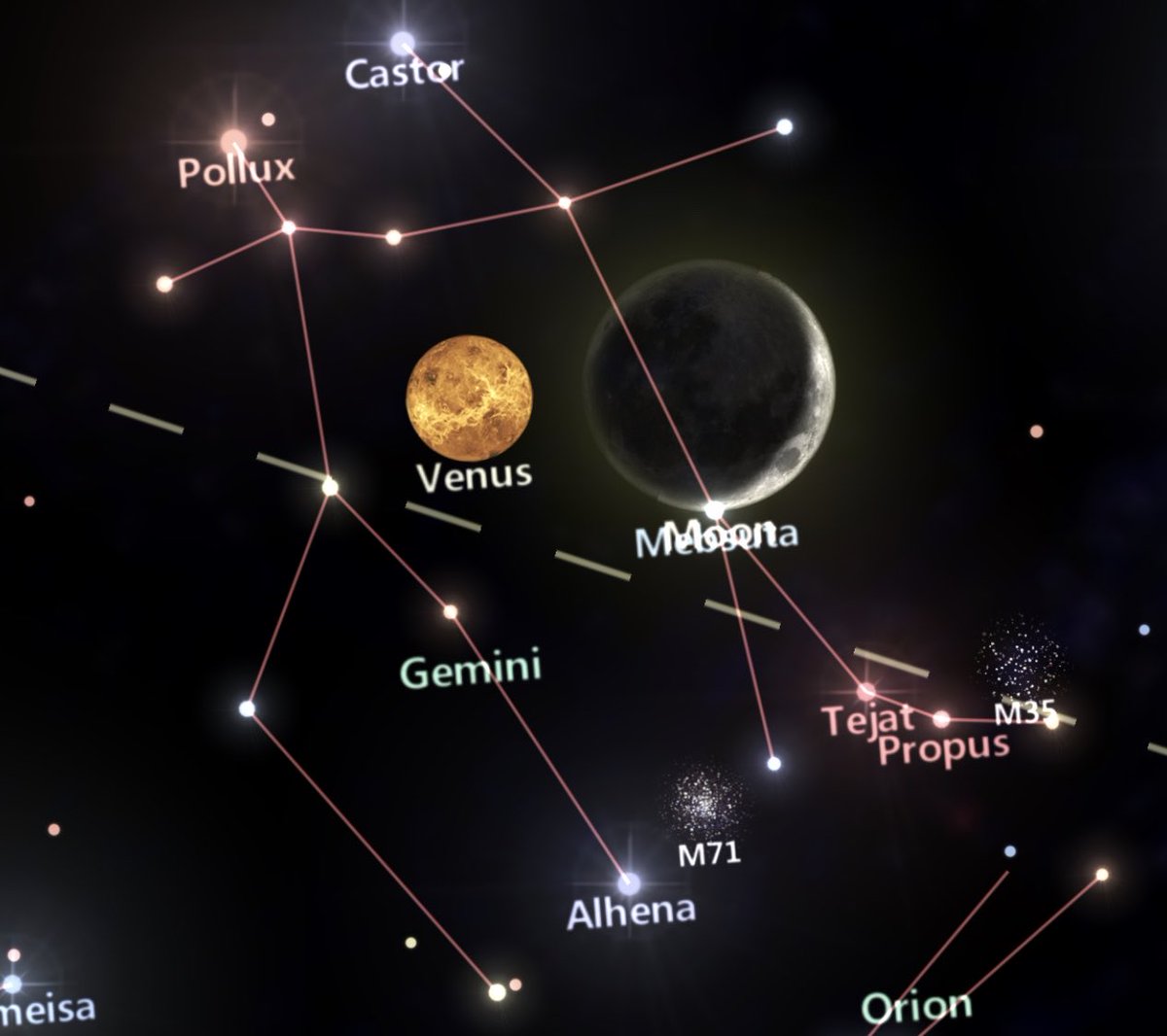 Nemisistar's tweet photo. #Moon &amp; #Venus 5/22/23 Forever in Love! “Match made in Heaven” https://t.co/l1RkQo6pIU