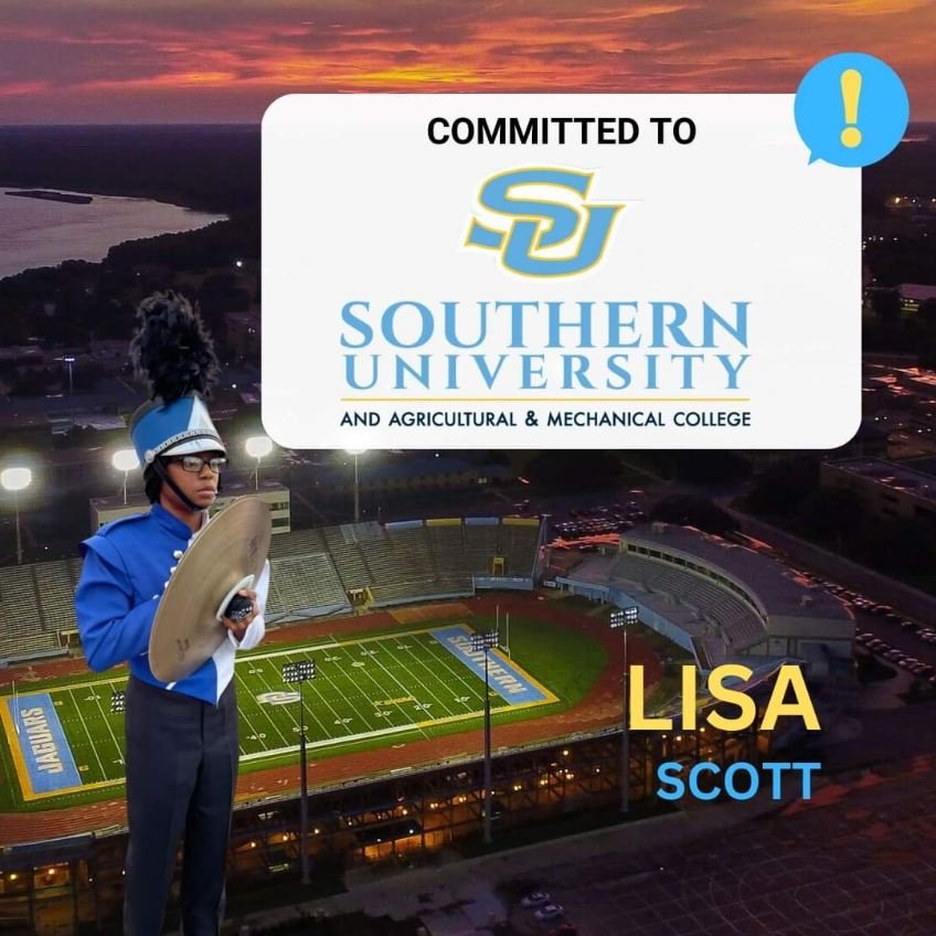 Lisa Scott has committed to Southern University in Baton Rouge, LA 💙💛. Let's congratulate her and wish her the best 👌🏾. #PortAllenToSouthern