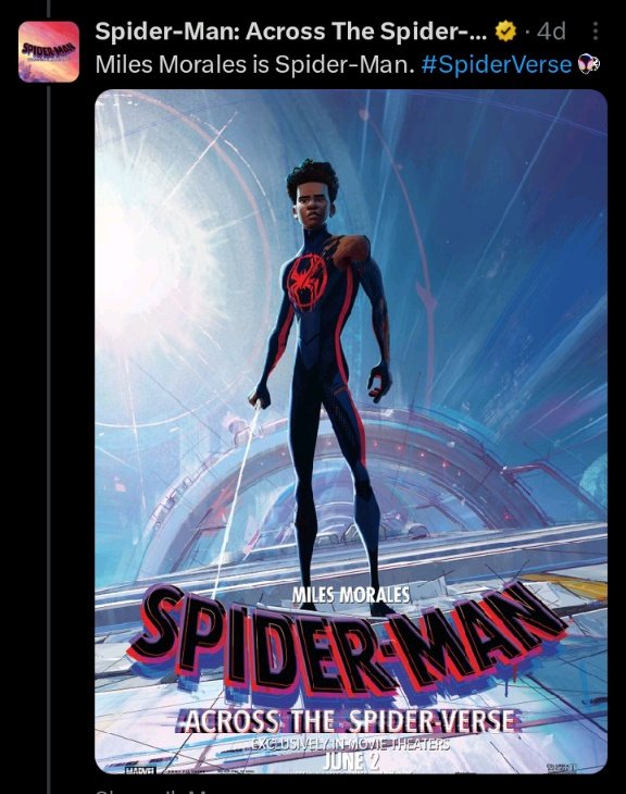 🍨LoZza🍨 on Twitter "Bad bait + L + ratio + Miles Morales is SpiderMan"