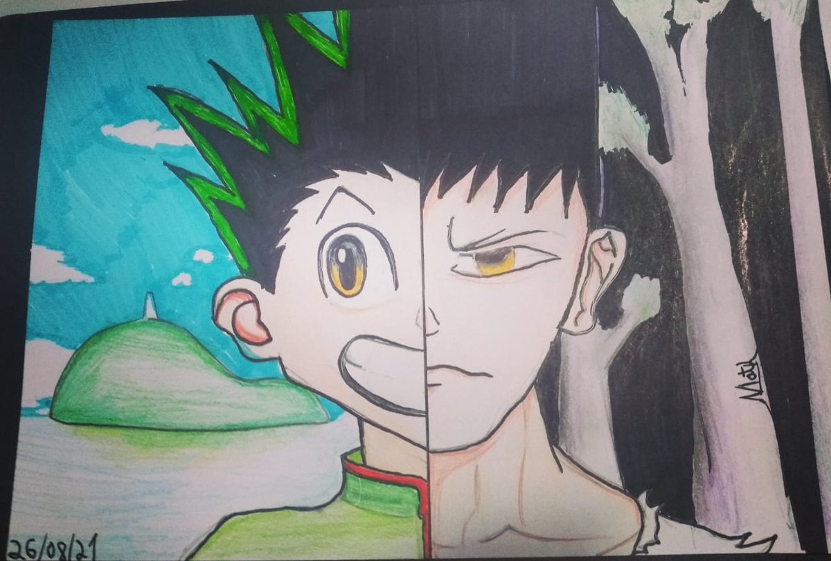 MatthewTheBig's tweet photo. I've never watched HunterxHunter but Gon is so nice that i decided to draw it 
#HunterXHunter #draw #drawing #desenho #art #arte #artist #artista https://t.co/nxVa3S3TPH