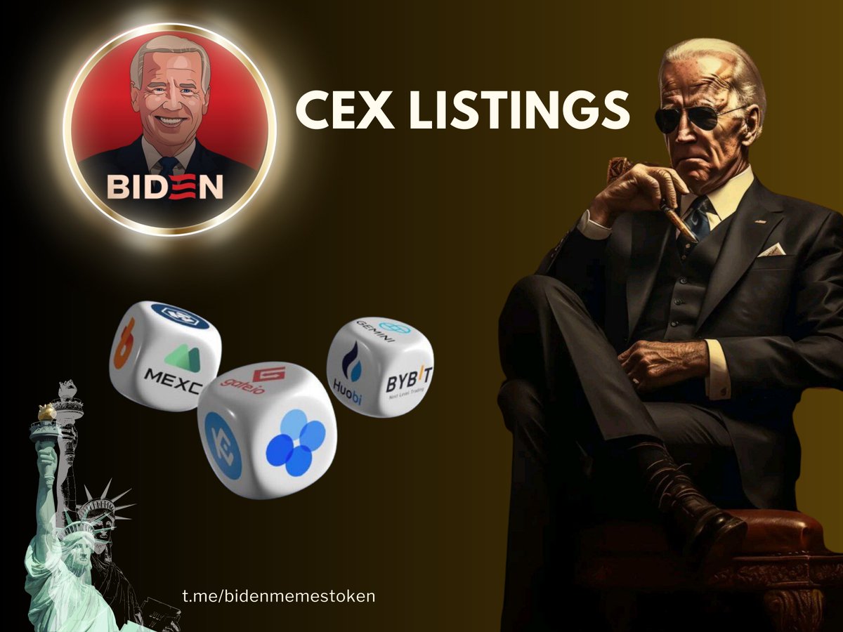 📣 $BIDEN will be listed on one of these exchanges after launch. 🔥

Guess which exchange $BIDEN will be listed on! ❓

#BSC #BNB #MEXC #BYBIT #KUCOIN #OKEX #Huobi