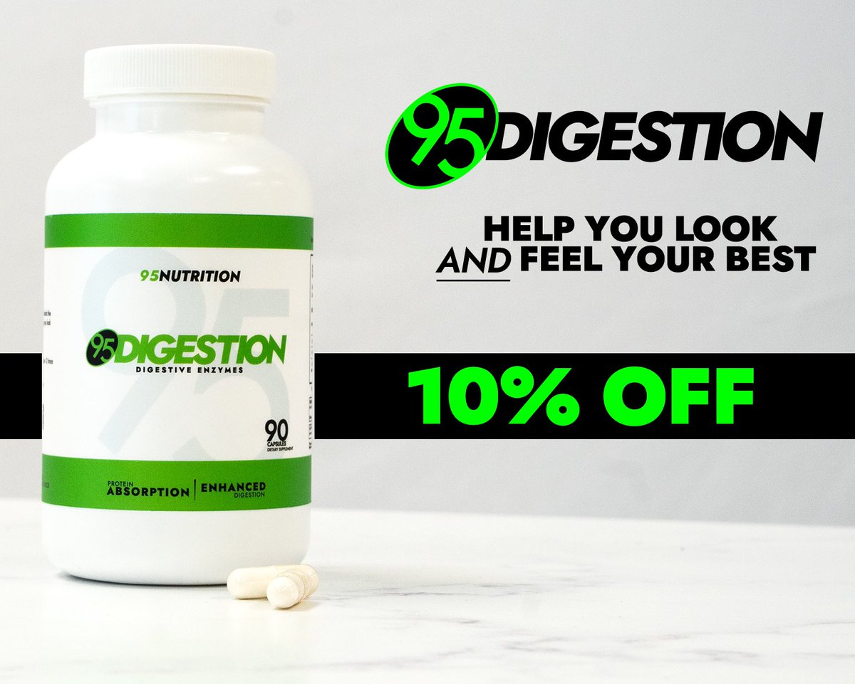 SALE: In Stores Tomorrow! Try 95’s Digestion. What does this product assist with?👇🏼
 
✅ Improved break down + digestion of your meals
↘️ Decreased bloating 
😁 Overall, better feeling after meals 
 
10% off at all locations tomorrow. Visit us from 10am - 7pm.