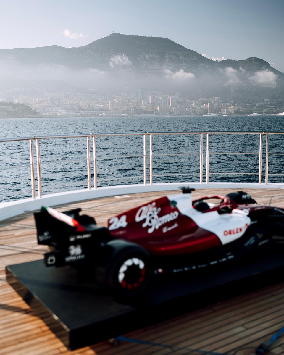 CryptoBeHere's tweet photo. When you land a Formula 1 model on a Superyacht Helipad. Currently working on our next project for 2023 Monaco F1 I @rebelliontimepieces #AlfaRomeo #Formula1 #Monaco #MonacoFormula1 #F1 #becausewearerebells #Bitcoin https://t.co/P5aJXKJYTL