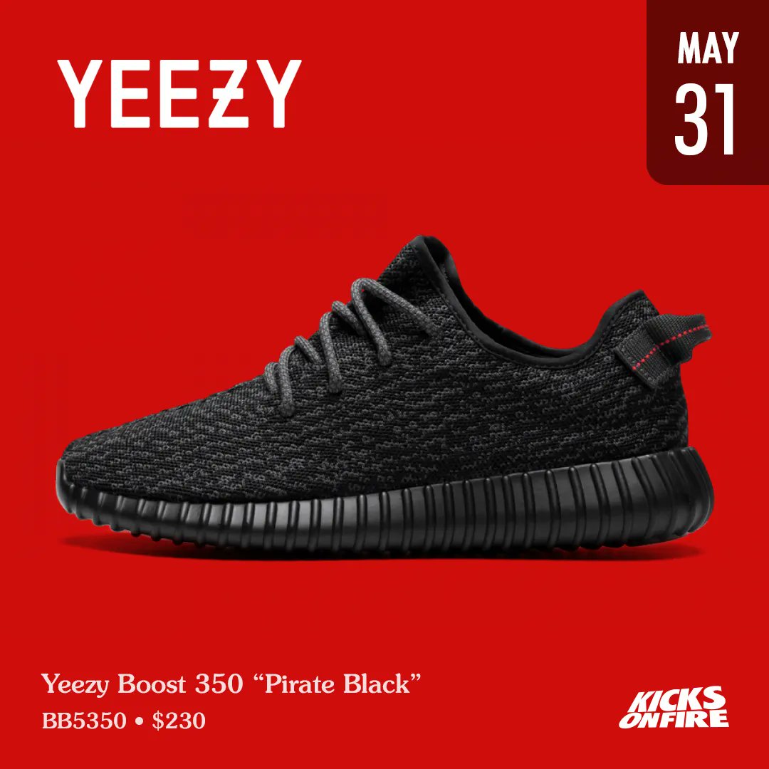 Yeezy Boost 350 “Pirate Black” 🖤🏴‍☠️ Release coming for the next 31 May