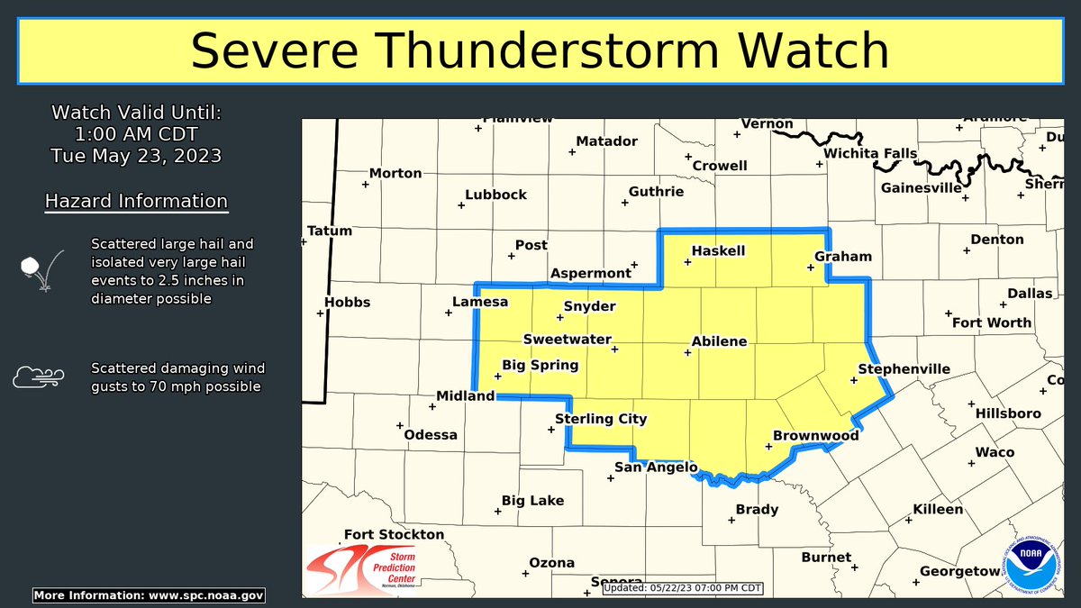NWS Storm Prediction Center on Twitter "A severe thunderstorm watch has been issued for parts