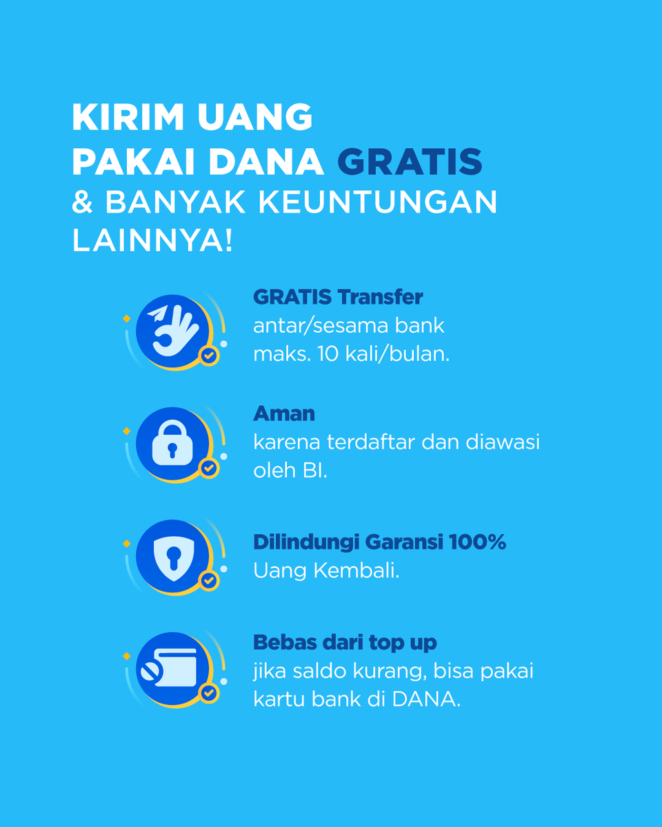 danawallet's tweet photo. Mau Transfer bulanan jadi lebih gampang? Pakai DANA aja! Pastinya aman karena dilindungi garansi dan GRATIS Transfer antar bank juga! Coba dong spill transfer wajib bulananmu ke siapa aja? 😄

#BebasDrama https://t.co/FPosS7ui1G