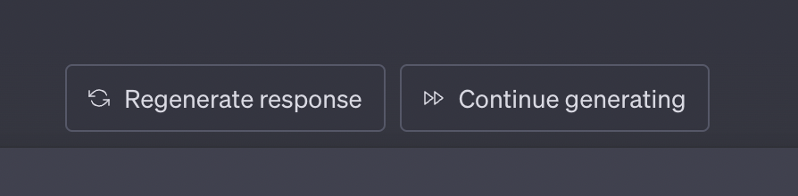 johnkueh's tweet photo. Love this new "Continue generating" button on ChatGPT https://t.co/rhXRHOXAbr