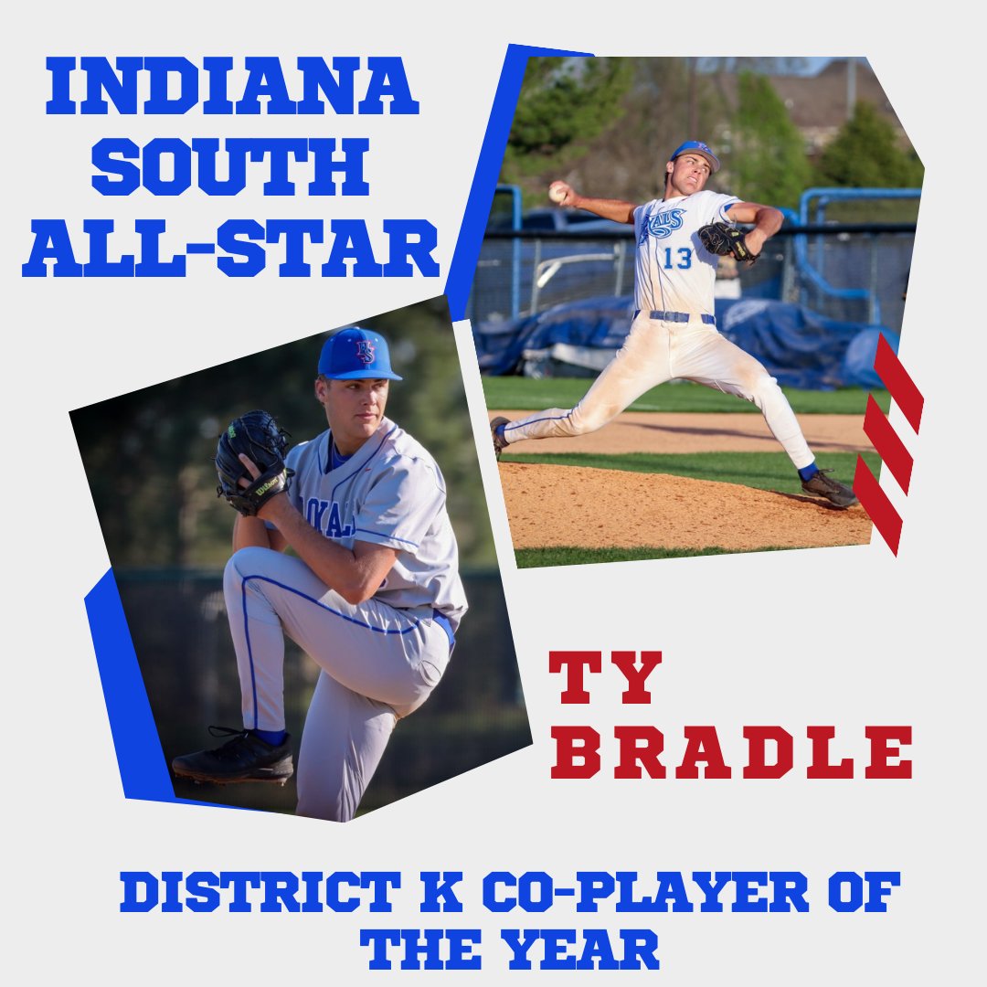 HSERoyalsBase's tweet image. Coming soon to the @HSEAthletics Wall of Fame!  Congratulations to @TyBradle for his selection to the Indiana South All-Star team and being voted as District K Co-Player of the Year.  Ty is HSE baseball's 19th All- Star selection.