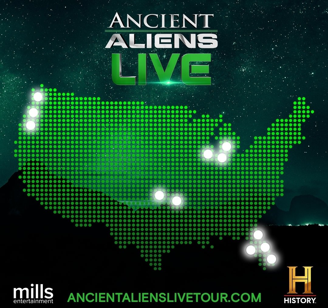 21 cities down, MANY more to go! To find out where we'll land next and how to secure your seats for one of our upcoming shows please visit ancientalienslivetour.com See you soon on the road and thank you to everyone who has been to one of these sparklers before! #AncientAliensLive