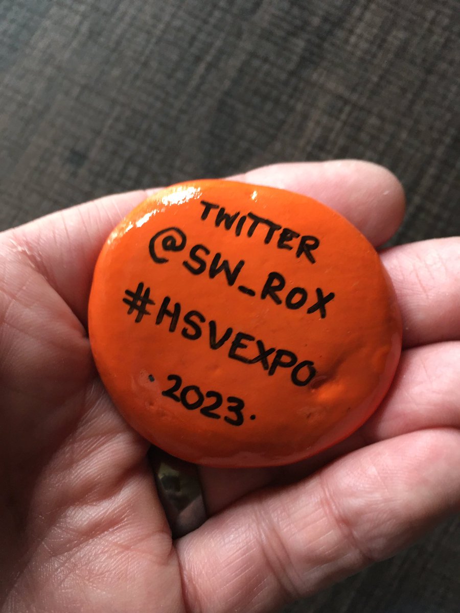 A little time has passed since Huntsville Comic &amp; Pop Culture Expo 2023, but one more rock to share from that event. We decided it might be nice to hand this Ahsoka themed rock to Ashley Eckstein when we got her autograph 😊 #HSVexpo #StarWars