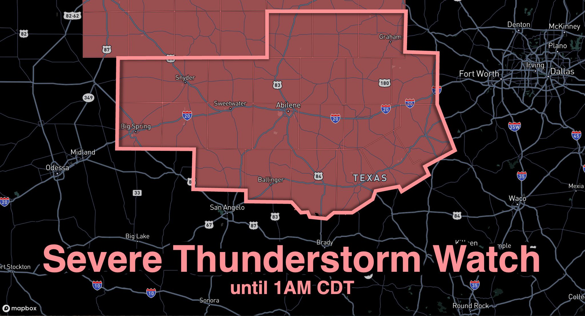 RadarOmega on Twitter "A severe thunderstorm watch has been issued for parts of westcentral