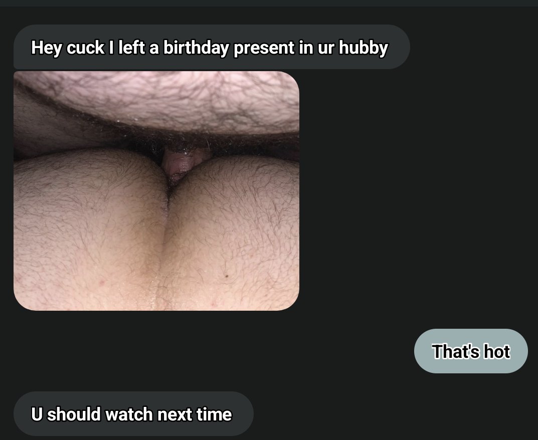 lilbearcuck1's tweet photo. Text I got while at work from hubby's bull....@cheatyourboy got it good...... https://t.co/RjHPhkCEfp
