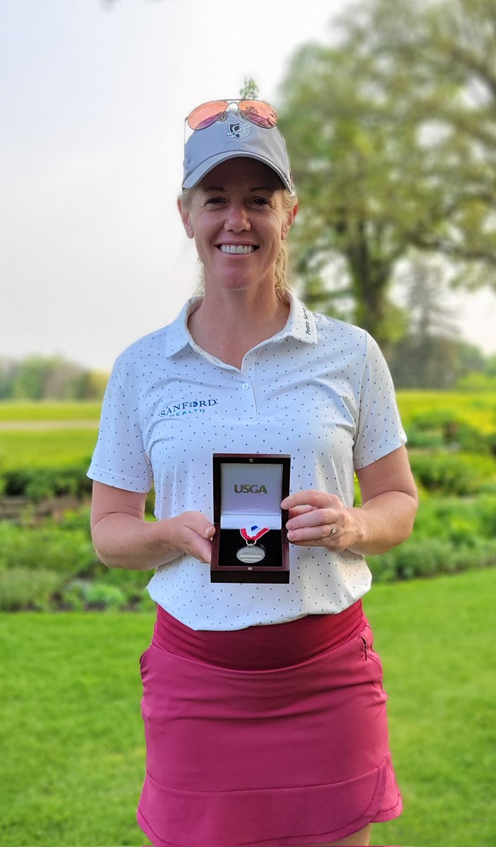 MNGolfAssn's tweet photo. A second-round 66 lifted professional @AmyOlsonGolf to medalist honors and a spot in the field at the 2023 @uswomensopen @PebbleBeachGolf. Olson shoots 6-under 138 at Somerset Country Club. https://t.co/ZTrIY22EP6