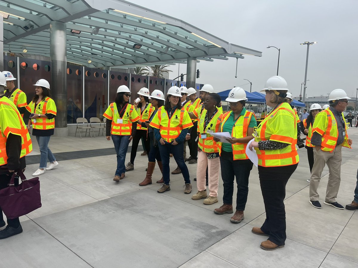 Such a thrill to join @metrolosangeles tour of new Regional Connector stations with CEO Stephanie Wiggins, @HildaSolis @PaulKrekorian @CD5LosAngeles @AraJNajarian. Looking forward to the June 16 opening with the #DTLA community supporting this critical transit investment