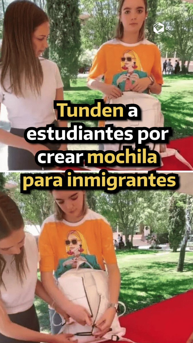 Tunden a estudiantes por crear mochila para inmigrantes, image size:675x1200