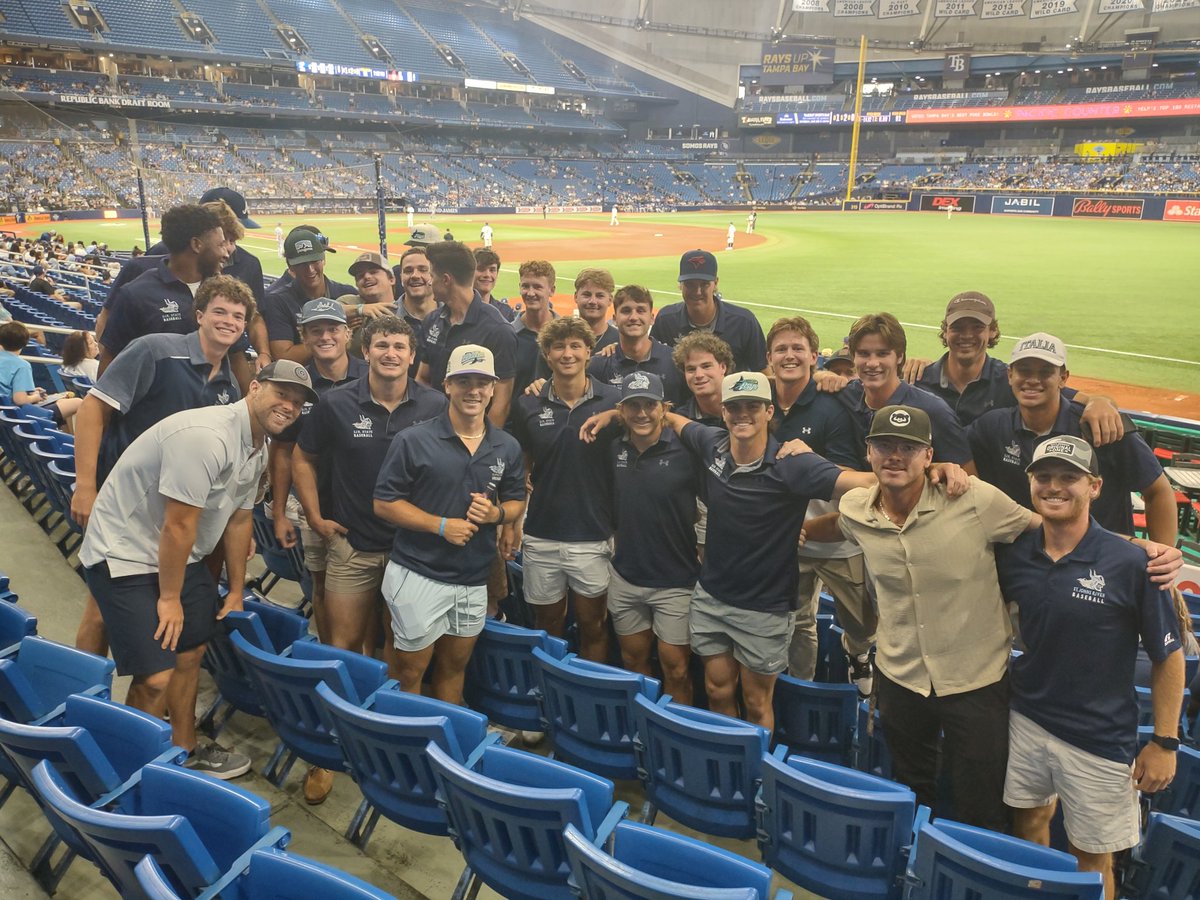 The Vikings took a break from practice to catch a Rays game tonight. Final intrasquad tuneup tomorrow and fly out to Oklahoma Thursday morning. Can't wait to get started Saturday in the NJCAA D2 World Series.