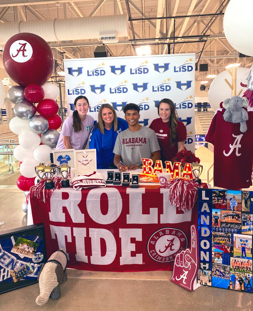 Congratulations to @landon__chris for continuing your cheer career at the University of Alabama!! We are so excited to see you cheering on the Tide next year!! 💙🖤♥️🤍🐘