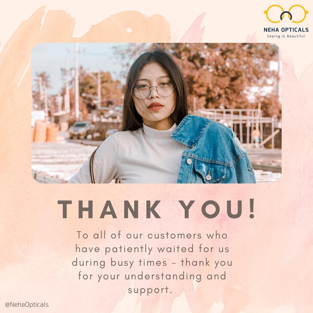Nehaopticals_UL's tweet photo. To all of our customers who have patiently waited for us during busy times - thank you for your understanding and support.
 
#Eyes, #Vision, #Nehaopticals, #Nehaopticalsbangalore, #opticalstores, #eyewear, #eyeglasses https://t.co/jOekgOPlZp
