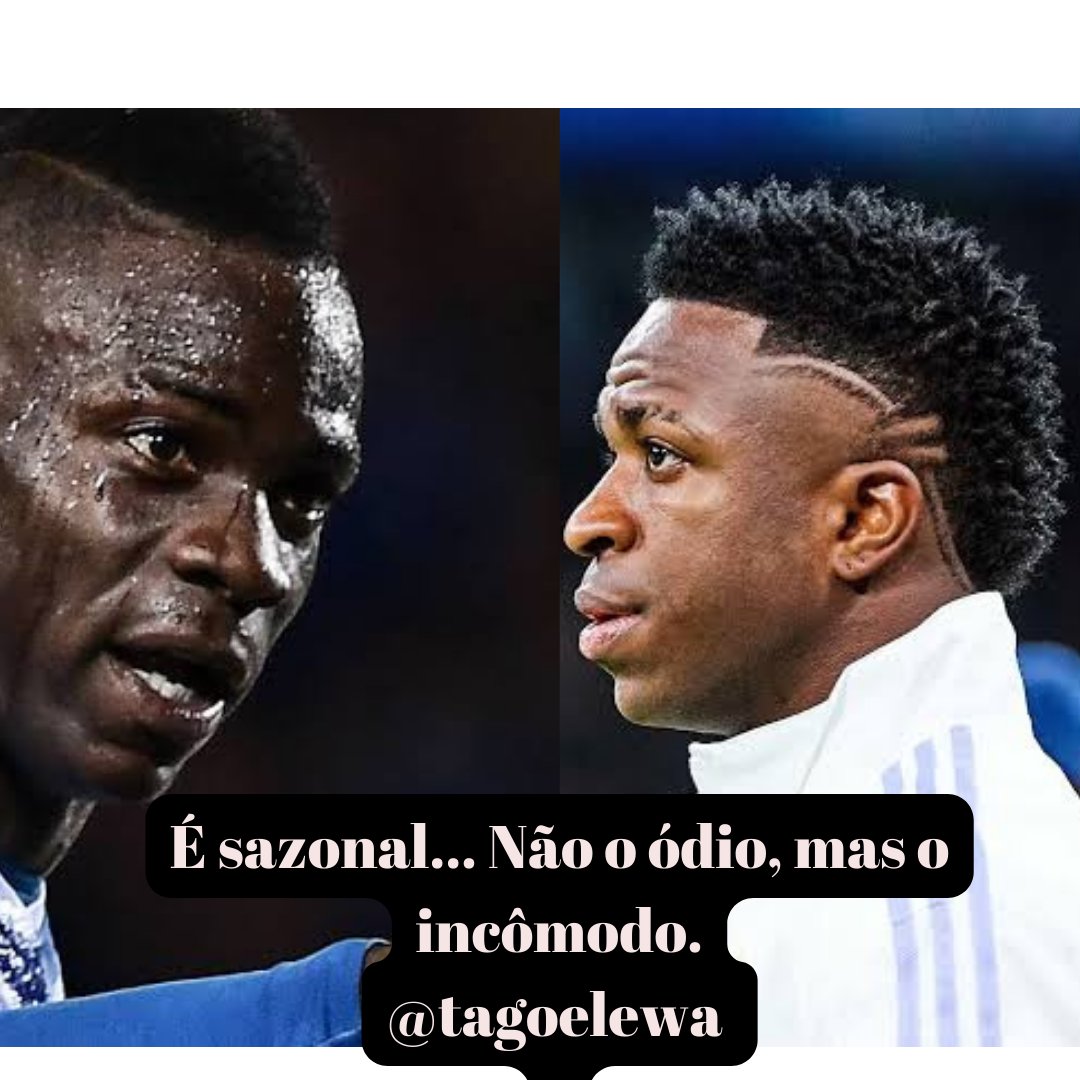 A indignação é pelo explícito, não pelo fenômeno. Se fosse, não seria tão comum, tão ambiente não só nos estádios, mas no tecido social europeu.

Quanto ao Brasil, é só por conta de ser Vinny Jr. A raiva por Balotelli, por Lukaku? Comoção a depender da língua, nunca pela pele.